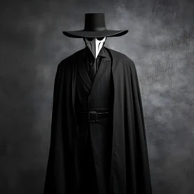 Enigmatic Character with Plague Doctor Mask