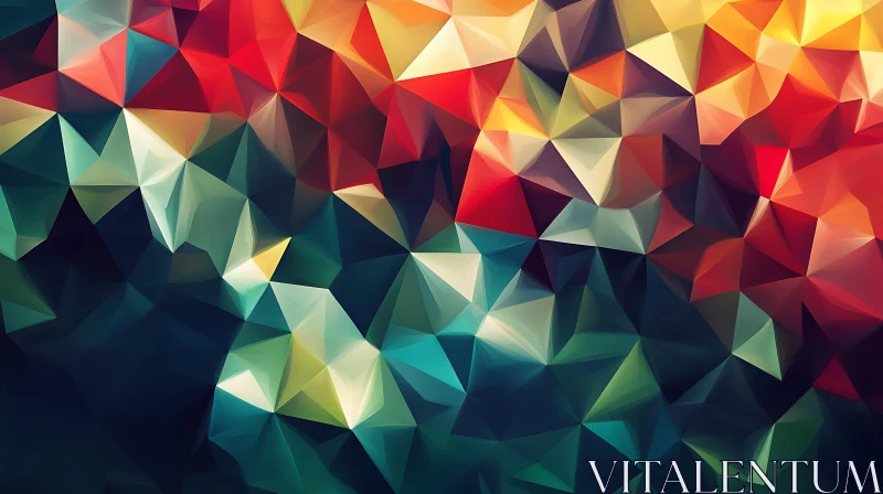 Colorful Polygonal Abstract Design AI Image