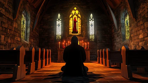 Contemplation in Stone Chapel