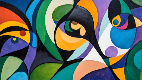 Modern Geometric Abstract Composition
