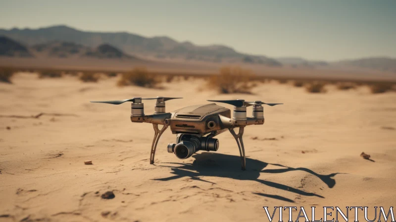 DJI Mavic Drone in Desert Landscape - Photorealistic Image AI Image