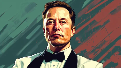 Digital Portrait of Elon Musk