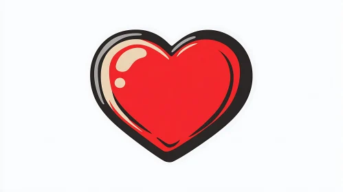 Stylized Heart Icon for Valentine's Day