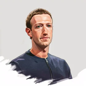 Mark Zuckerberg Tech Tycoon Portrait