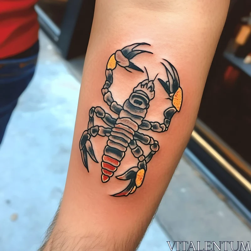 Intricate Scorpion Tattoo - Realistic Insect Design AI Image