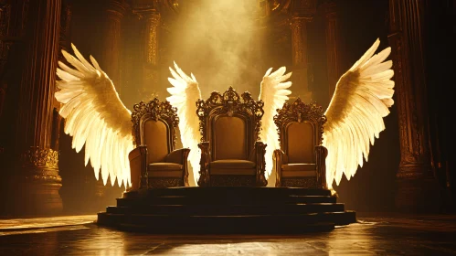 Ornate Thrones and Angelic Wings