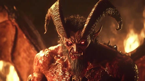 Menacing Demon in the Shadows