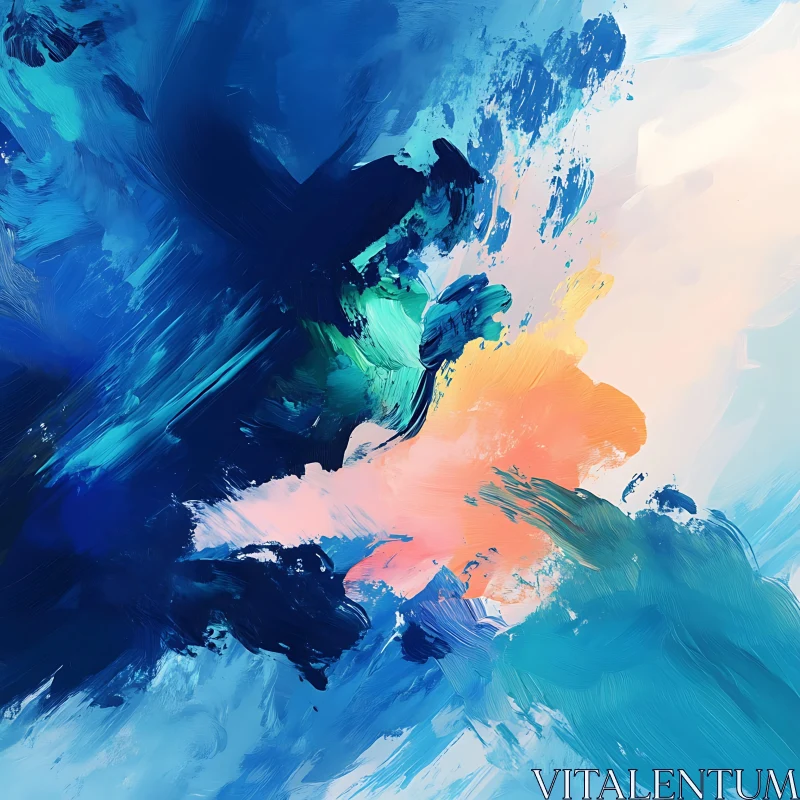 Colorful Brushstroke Abstract Painting