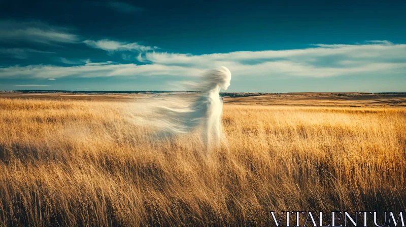 Ghostly Being Amongst the Wheat