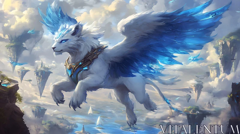 AI ART Fantasy Lion with Wings