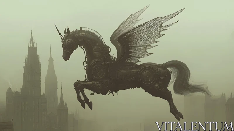 Mechanical Unicorn in Flight