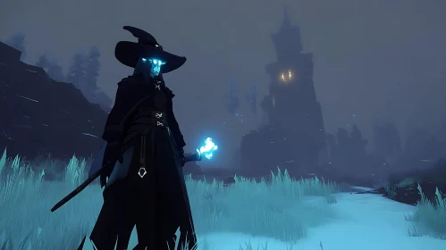 Mystic Witch with Glowing Orb