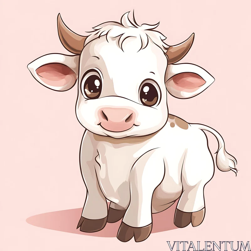 Cute Cartoon Cow Image for Kids