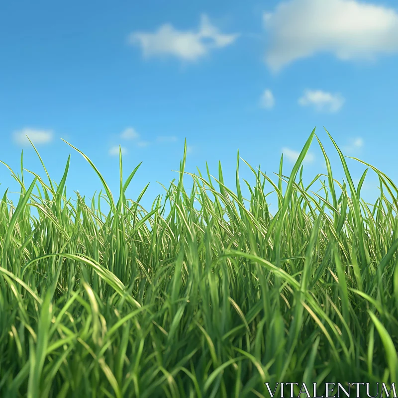 Grass Field and Blue Sky