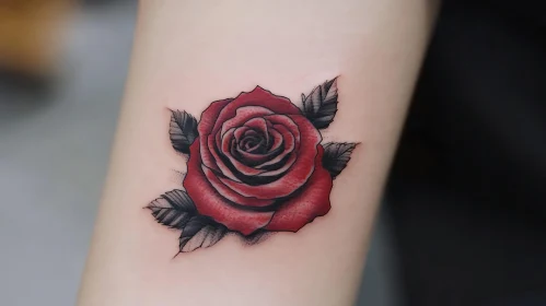 Intricate Rose Flower Tattoo
