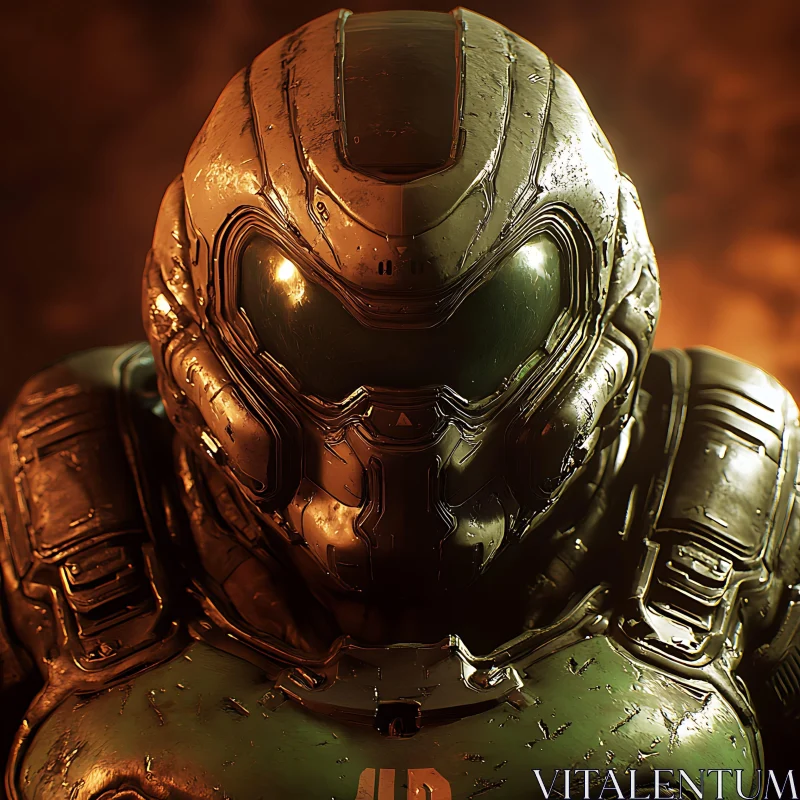 AI ART Sci-Fi Warrior in Detailed Armor