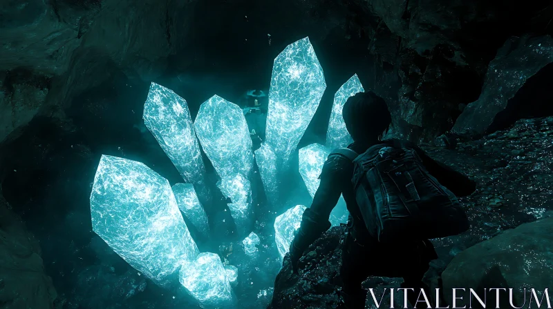 Mysterious Crystals Cave Scene
