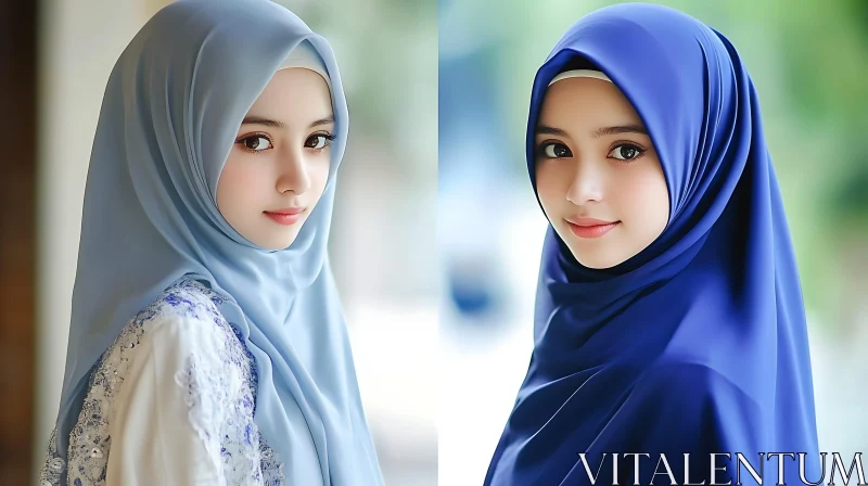 Serene Portrait of Woman with Hijab