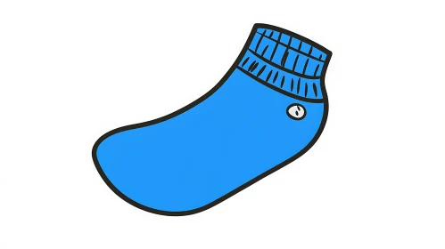 Whimsical Blue Sock Design