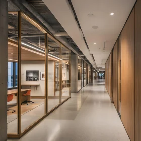Sleek Office Space with Glass Partitions