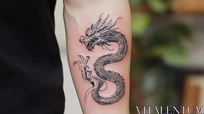 Detailed Dragon Tattoo Art