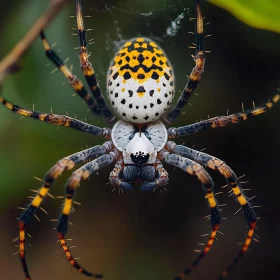 Macro Photo of a Spider with Detailed Patterns