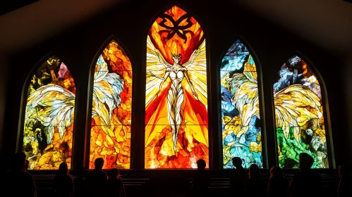 Angel Figure Stained Glass Art