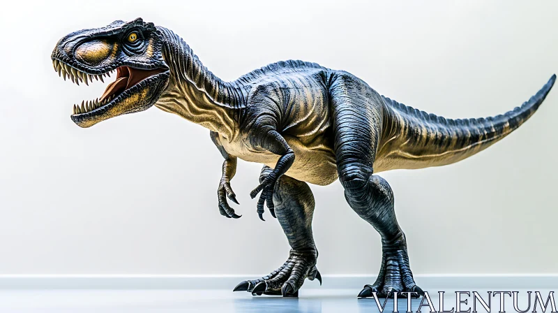 Detailed Dinosaur Sculpture on Display