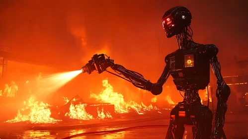 Futuristic Firefighting Robot