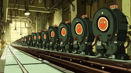 Automatons on Track: Factory Scene
