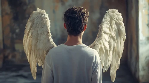 Back View of Angelic Figure