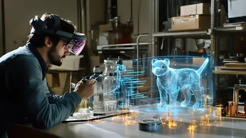 Man Creates Hologram with VR Technology