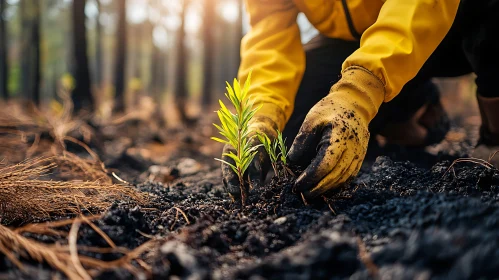 Sapling Planting: A Forest Reborn