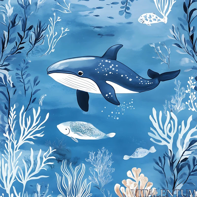Oceanic Depths: A Whale's Journey