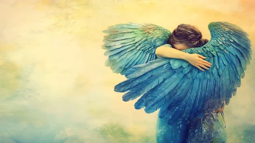 Angel in Teal Wings