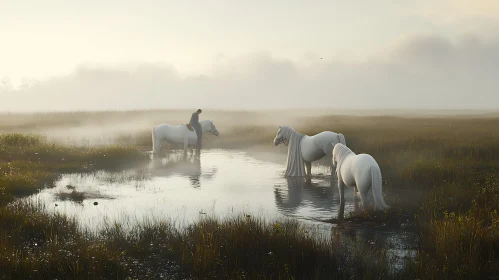 Horses in the Mist