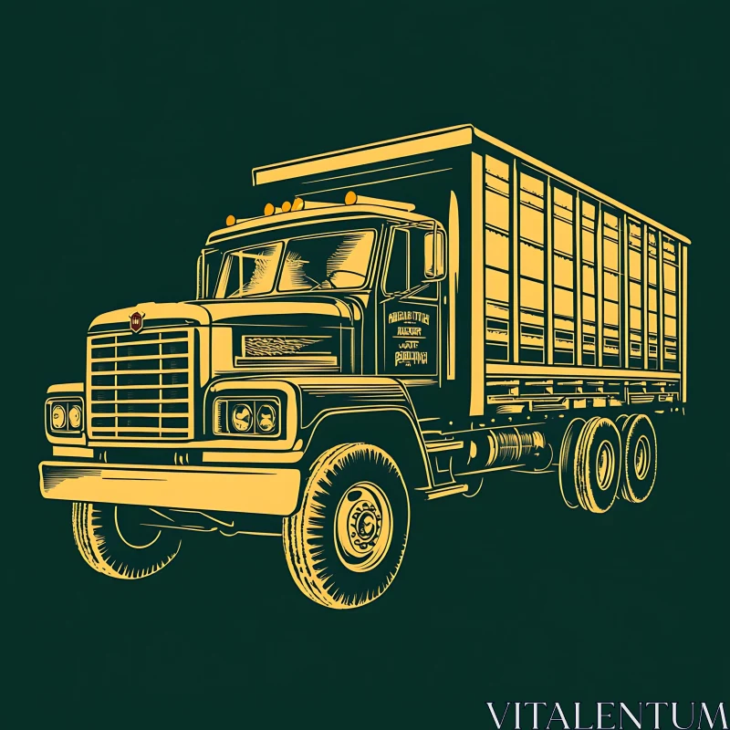 Classic Truck Vector Art