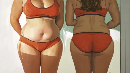 Woman's Reflection: A Study in Form and Light