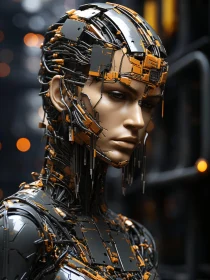 Cyborg with Detailed Circuitry