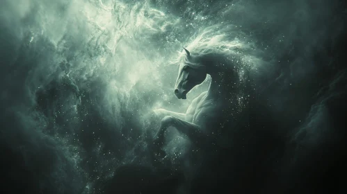 Celestial Equine in Starry Mist