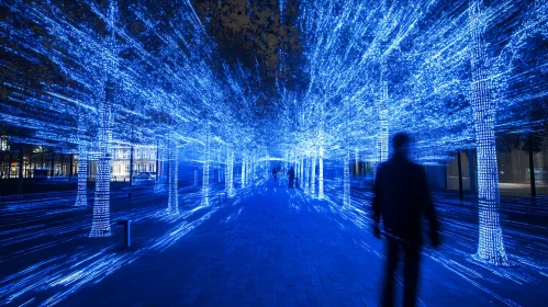 Illuminated Urban Nightscape