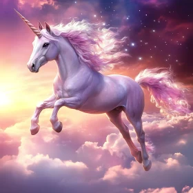 Magical Unicorn in a Dreamlike Landscape