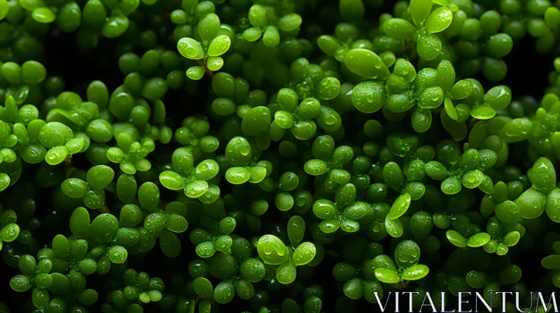 Lush Green Moss and Mushroom Landscape Wallpaper