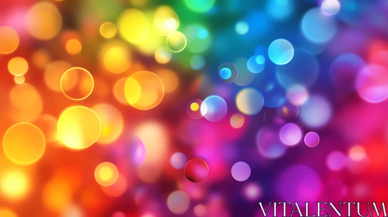 Colorful Bokeh Circles Background AI Image