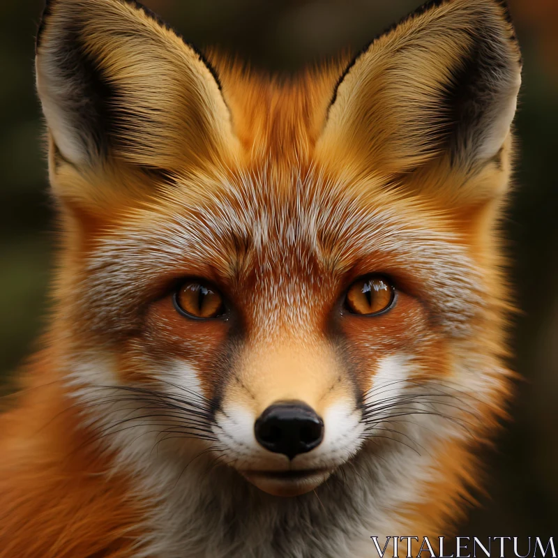 AI ART Close-Up of a Fox with Intense Gaze