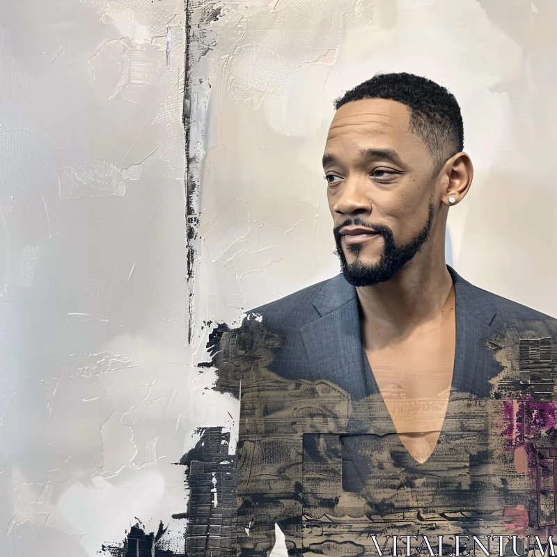 Abstract Art with Will Smith AI Image