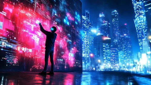 Virtual Reality Interface in Futuristic City