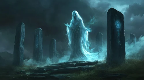 Ghostly Figure at Stone Circle