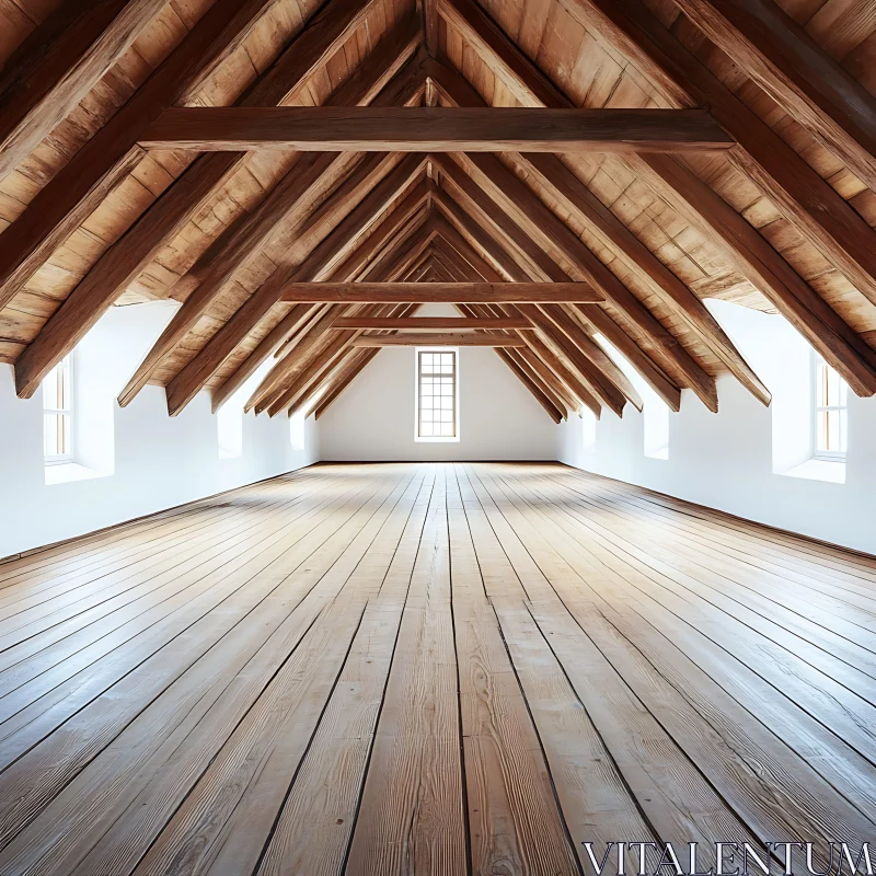 Cozy Attic Space with Natural Light AI Image