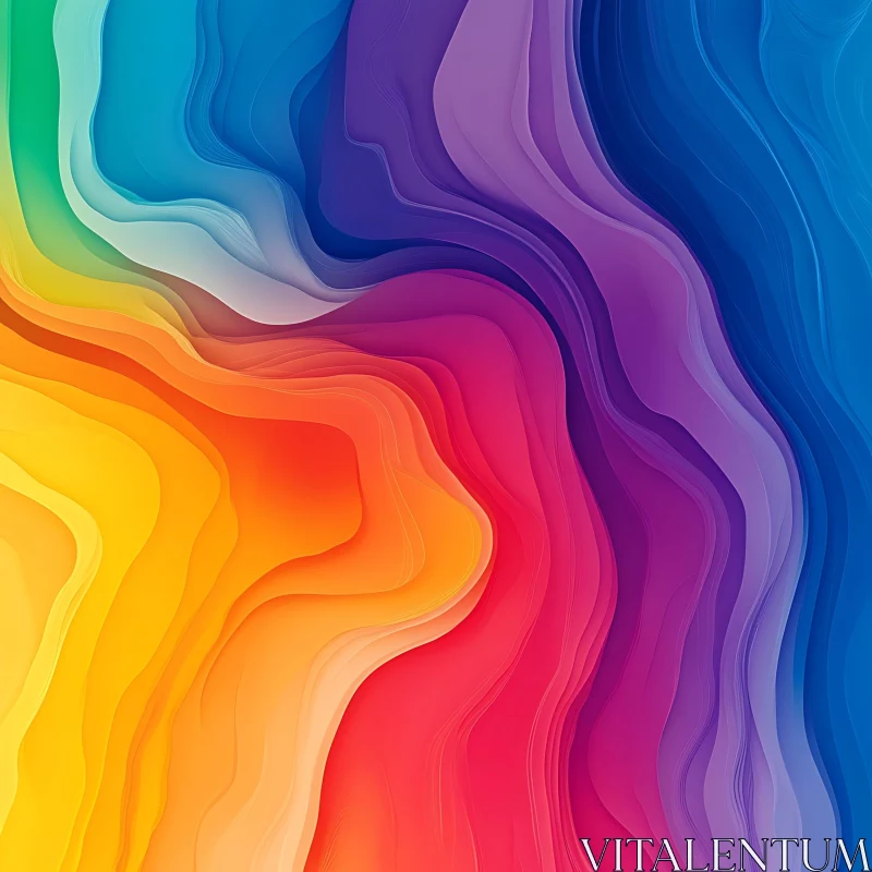 Spectrum of Colors Abstract Design AI Image